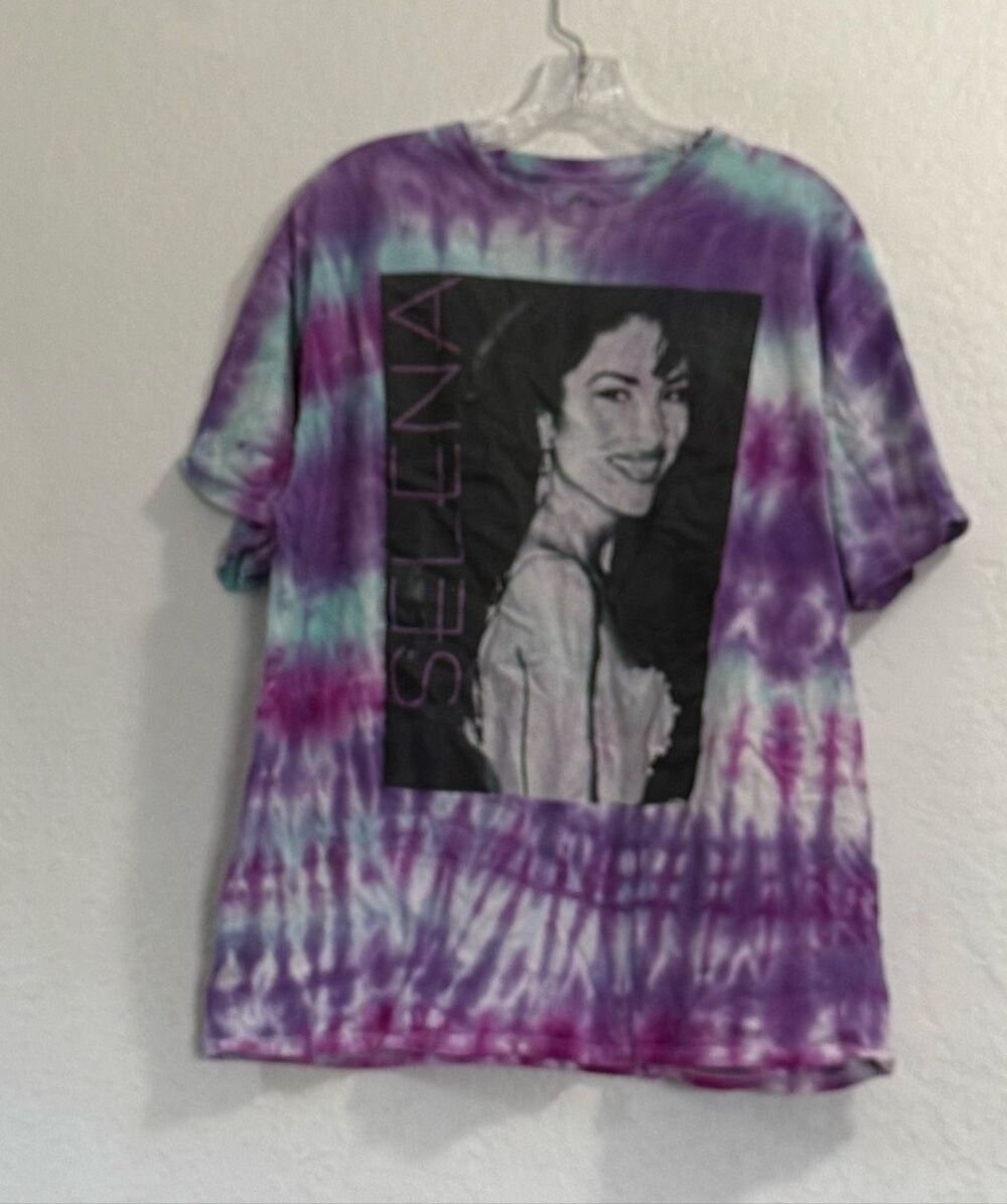 Selena purple  tie dye tee t shirt XL